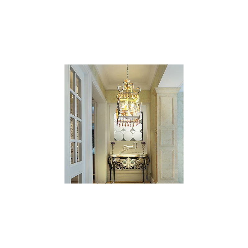 Rural of Europe Type Droplight American Country Rectangular Shell Lamp Porch Lamp