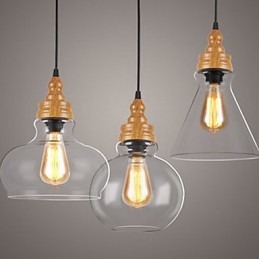 Northern American Creative Wood Grain Crystal Lamp Restoring Ancient Ways Lamp Light