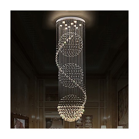 10 Light 2.5 Meter Length Long Drop Rain Drop Teardrop Modern Crystal Ceiling Chandelier Indoor Pendant Light
