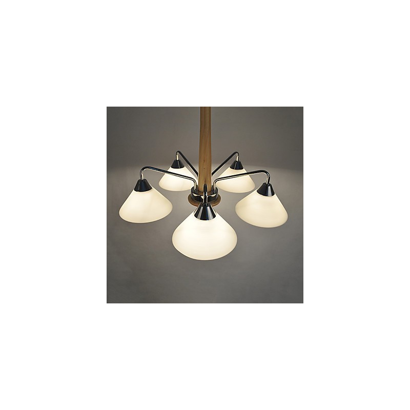Modern Contemporary Country Electroplated Feature for Wood Bamboo Chandelier