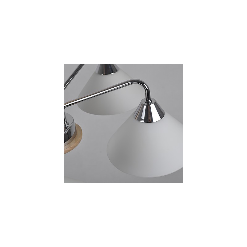 Modern Contemporary Country Electroplated Feature for Wood Bamboo Chandelier