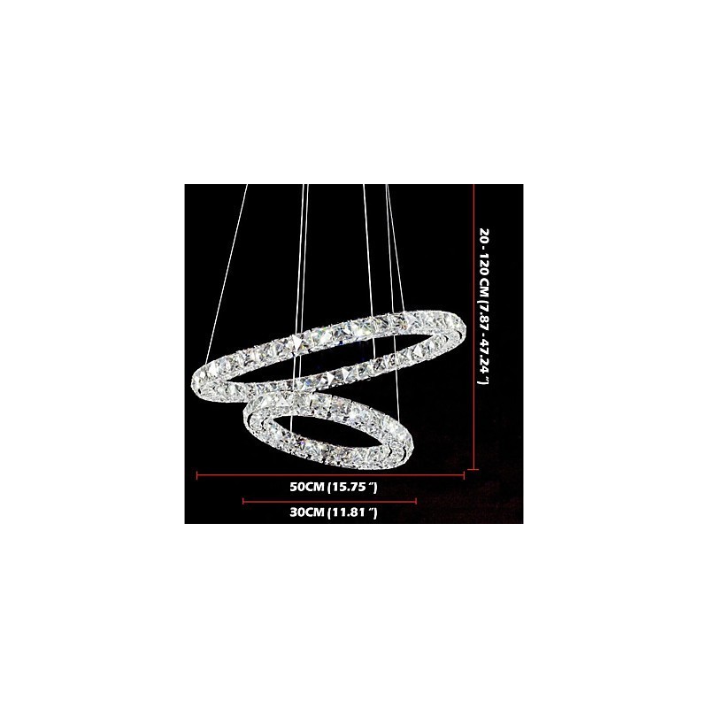 Crystal Chandelier Lights Indoor Pendant Light Ceiling Lamp Lighting Fixtures Dimmable with Remote Control