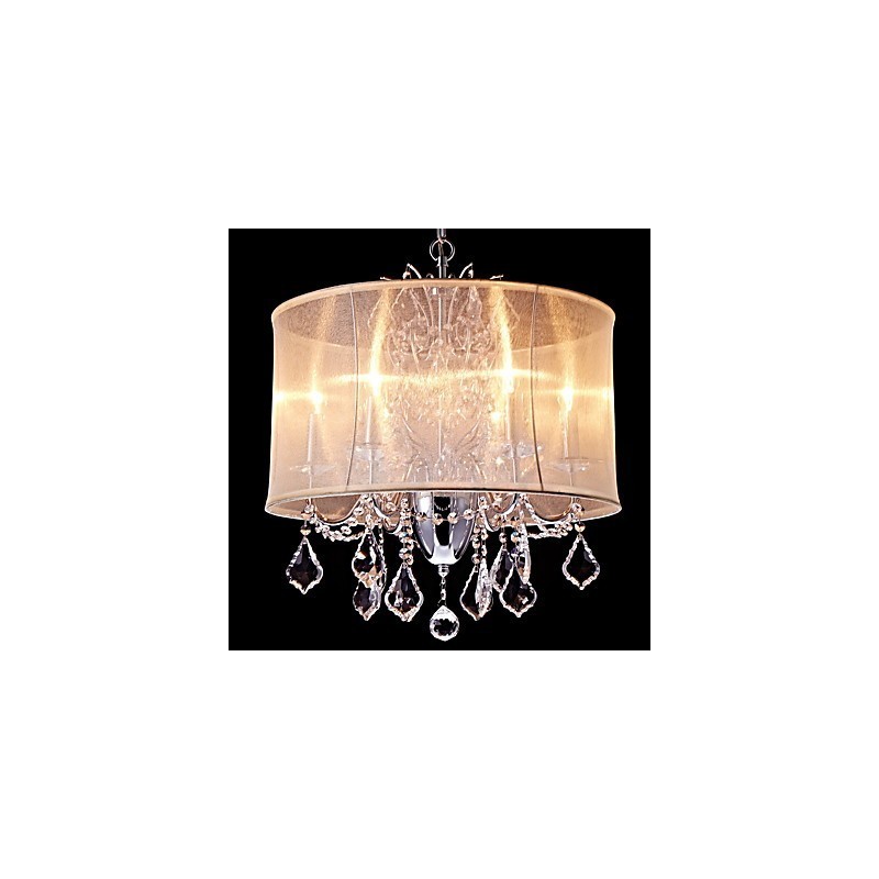 Modern Contemporary Traditional Classic Country Chrome Feature for Crystal Mini Style Designers Metal Chandelier