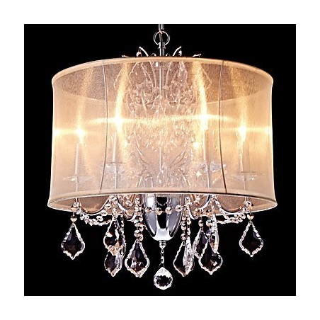 Modern Contemporary Traditional Classic Country Chrome Feature for Crystal Mini Style Designers Metal Chandelier