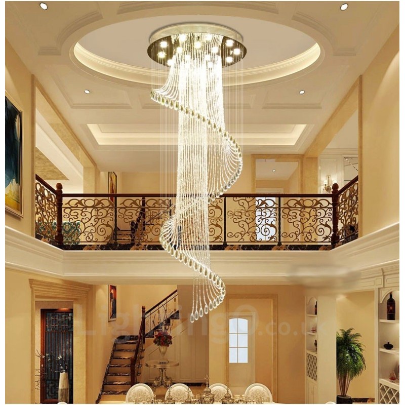 15 Lights Modern Crystal Ceiling Pendant Light Indoor Chandelier Lighting Lamps Fixtures with Bulbs