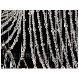 15 Lights Modern Crystal Ceiling Pendant Light Indoor Chandelier Lighting Lamps Fixtures with Bulbs