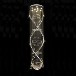 Extra Length 5 Meter Modern Crystal Ceiling Pendant Light Indoor Chandelier Lighting Lamps Fixtures