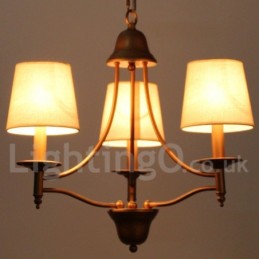 3 Light Rustic Retro Mediterranean Style Candle Style Chandelier