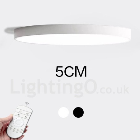 Ultra Thin Dimmable Modern Contemporary Nordic Style Flush Mount Ceiling Lights with Acrylic Shade with Remote Control Also Can Be Used As Wall Light