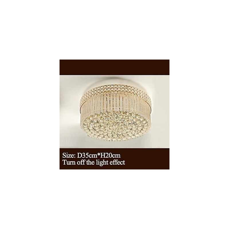 Modern Luxury Chandelier Crystal Absorb Dome Light Diameter 35CM Contains 3 Bulbs