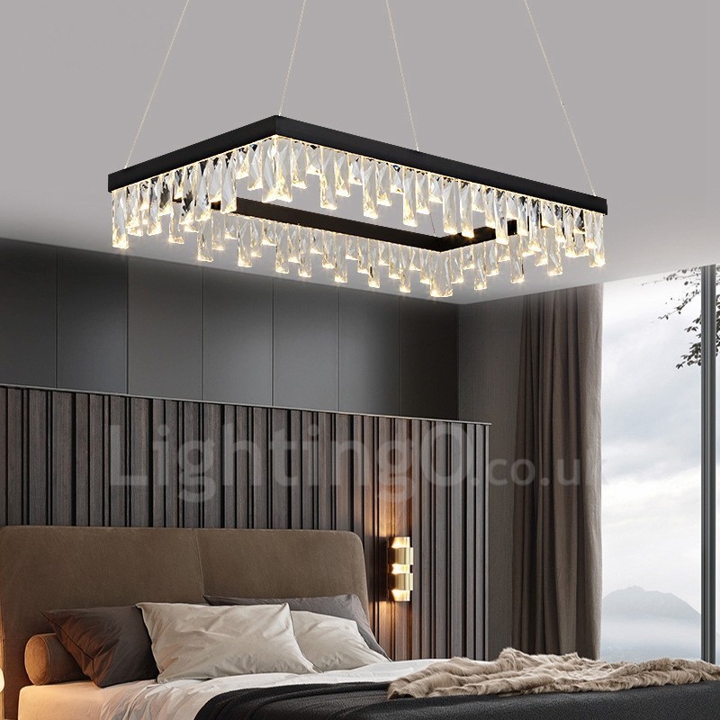 Nordic Crystal Pendant Light Rectangular Atmosphere Pendant Light Postmodern Lighting