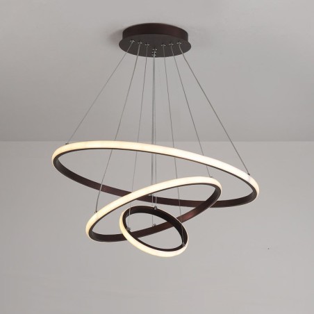 Dimmable Outside the Circles Light Pendant Light with Remote Control Modern Design Rings