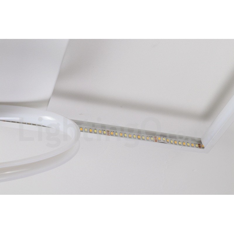 Dimmable White Square Wood Ceiling Light Ultrathin Ceiling Lamp Also Can Be Used As Wall Light