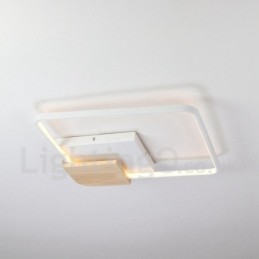 Dimmable White Square Wood Ceiling Light Ultrathin Ceiling Lamp Also Can Be Used As Wall Light