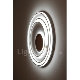 Dimmable White Rings Wood Ceiling Light Ultrathin Ceiling Lamp Also Can Be Used As Wall Light