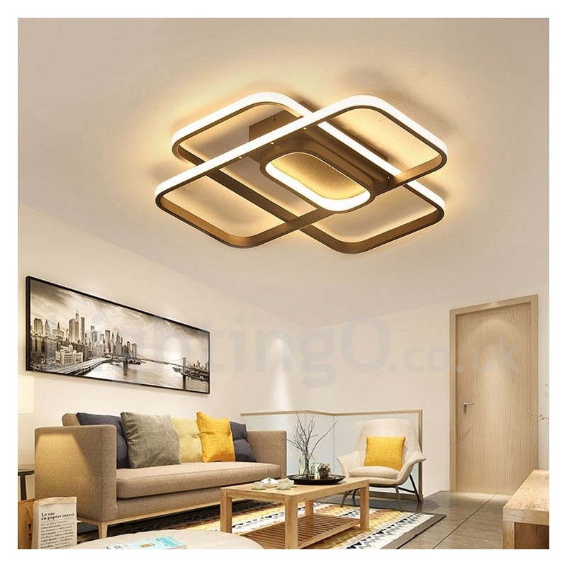 Modern Comtemporary Alumilium Painting Ceiling Light Flush Mount Light with Remoter Dimmer Also Can Be Used As Wall Light