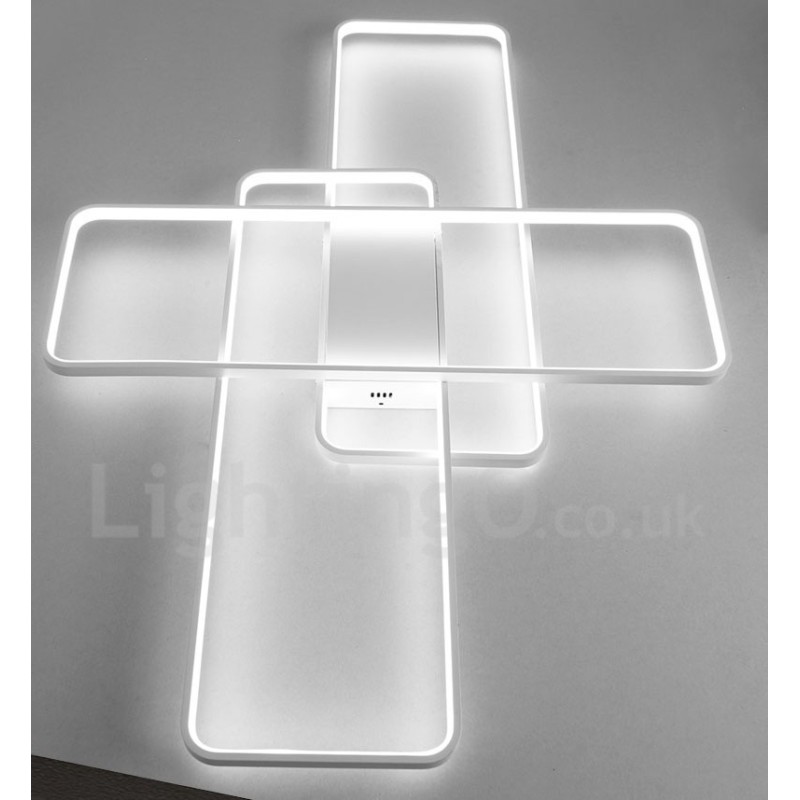 Modern Comtemporary Alumilium Painting Ceiling Light Flush Mount Wall Light with Remoter Dimmer for Living Room Bed Room Also Can Be Used As Wall Light