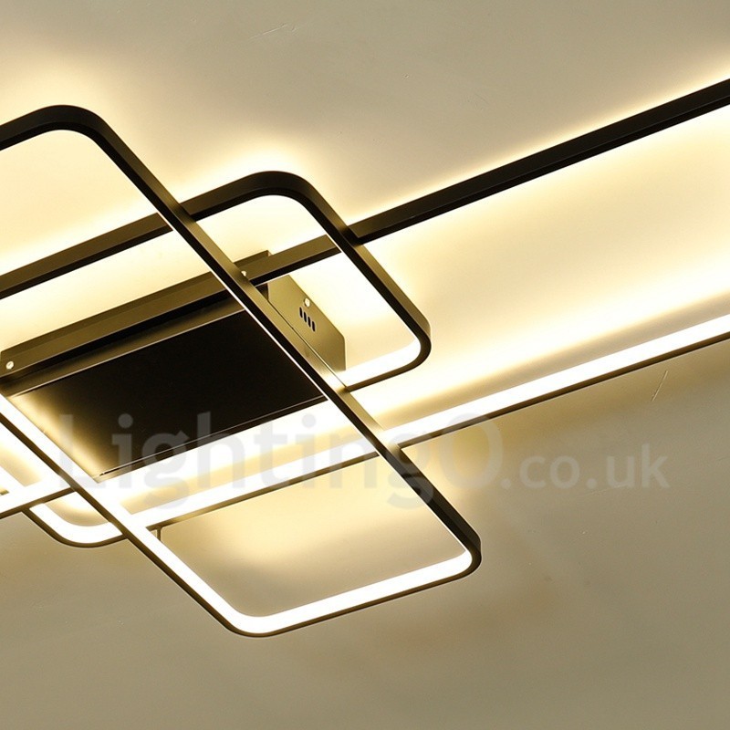 Modern Comtemporary Alumilium Painting Ceiling Light Flush Mount Wall Light with Remoter Dimmer for Living Room Bed Room Also Can Be Used As Wall Light