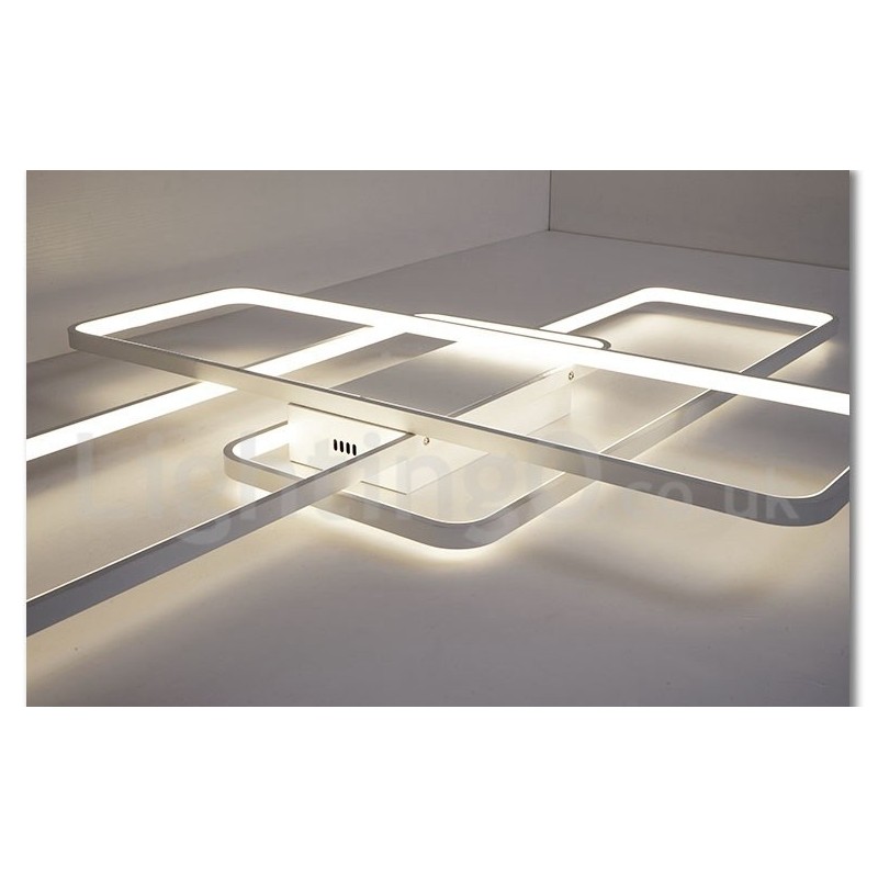 Modern Comtemporary Alumilium Painting Ceiling Light Flush Mount Wall Light with Remoter Dimmer for Living Room Bed Room Also Can Be Used As Wall Light