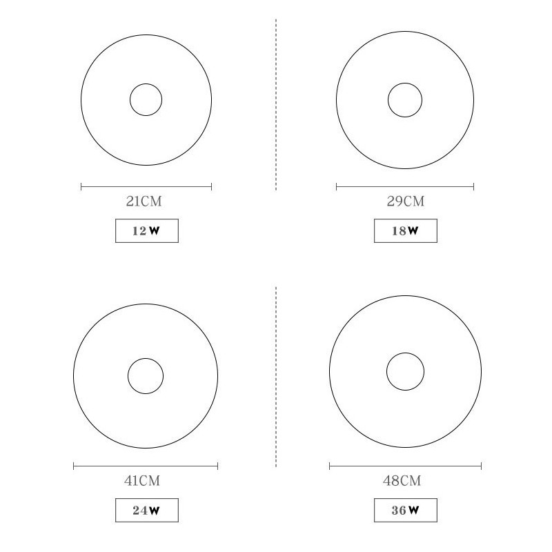 Dimmable Ultra thin Round Wood Ceiling Light with Acrylic Shade Ceiling Lamp Nordic Style