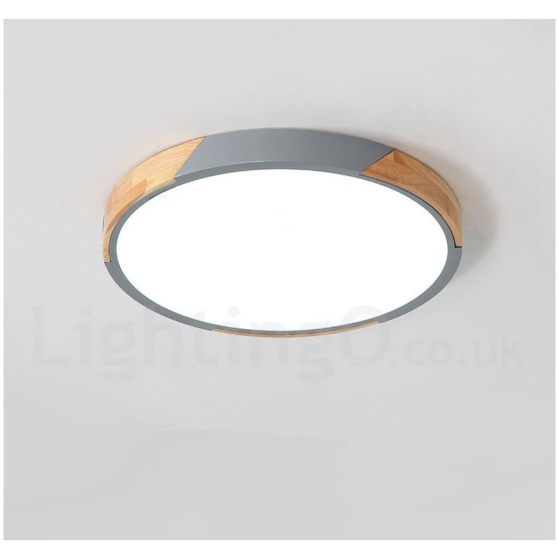 Dimmable Macaron Multi Colours Wood Ultra thin Ceiling Light with Acrylic Shade Ceiling Lamp Nordic Style