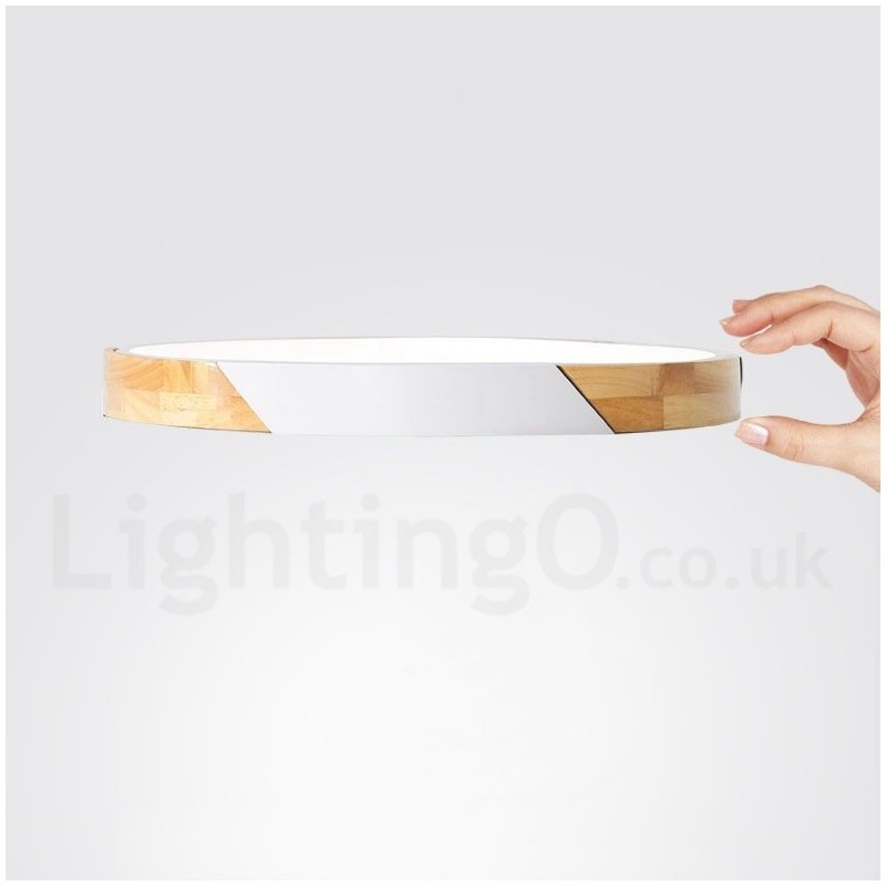 Dimmable Macaron Multi Colours Wood Ultra thin Ceiling Light with Acrylic Shade Ceiling Lamp Nordic Style