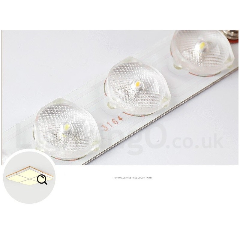 Large Square Dimmable Macaron Ultra thin Multi Colours Wood Ceiling Light with Acrylic Shade Ceiling Lamp Nordic Style