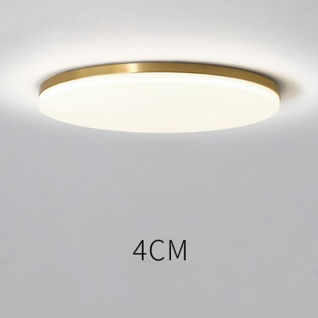 Brass Ultra Thin Round Dimmable Modern Contemporary Nordic Style Flush Mount Ceiling Lights with Acrylic Shade Also Can Be Used As Wall Light