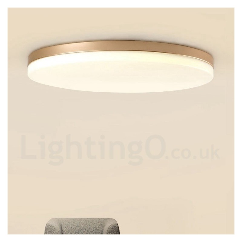 Ultra Thin Round Dimmable Modern Contemporary Nordic Style Flush Mount Ceiling Lights with Acrylic Shade Also Can Be Used As Wall Light