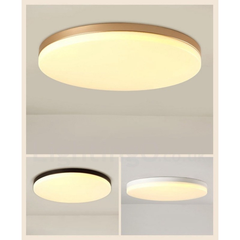 Ultra Thin Round Dimmable Modern Contemporary Nordic Style Flush Mount Ceiling Lights with Acrylic Shade Also Can Be Used As Wall Light