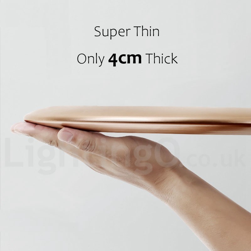 4CM Thick Super Thin Dimmable Modern Contemporary Nordic Style Flush Mount Ceiling Lights with Acrylic Shade with Remote Control Also Can Be Used As Wall Light