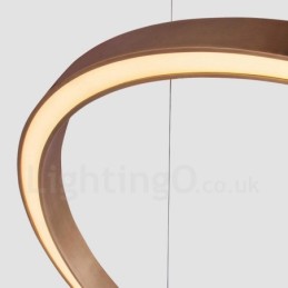 Wi Fi Smart Dimmable Gold Rose Gold Modern Contemporary 3 Rings Light Aluminum Alloy Pendant Light with Acrylic Shade