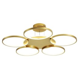 Gold Modern Contemporary Nordic Style Circle Ceiling Chandelier with Remote Control Also Can Be Used As Wall Light