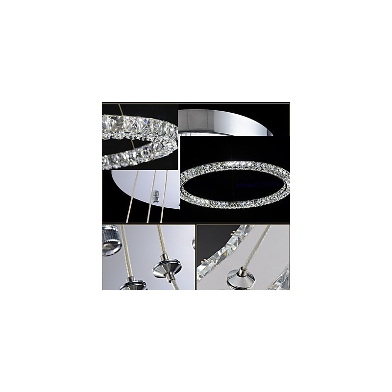 Crystal Pendant Lighting Modern Single D40CM Three Sides K9 Crystal Indoor Ceiling Lights Lamp Fixtures