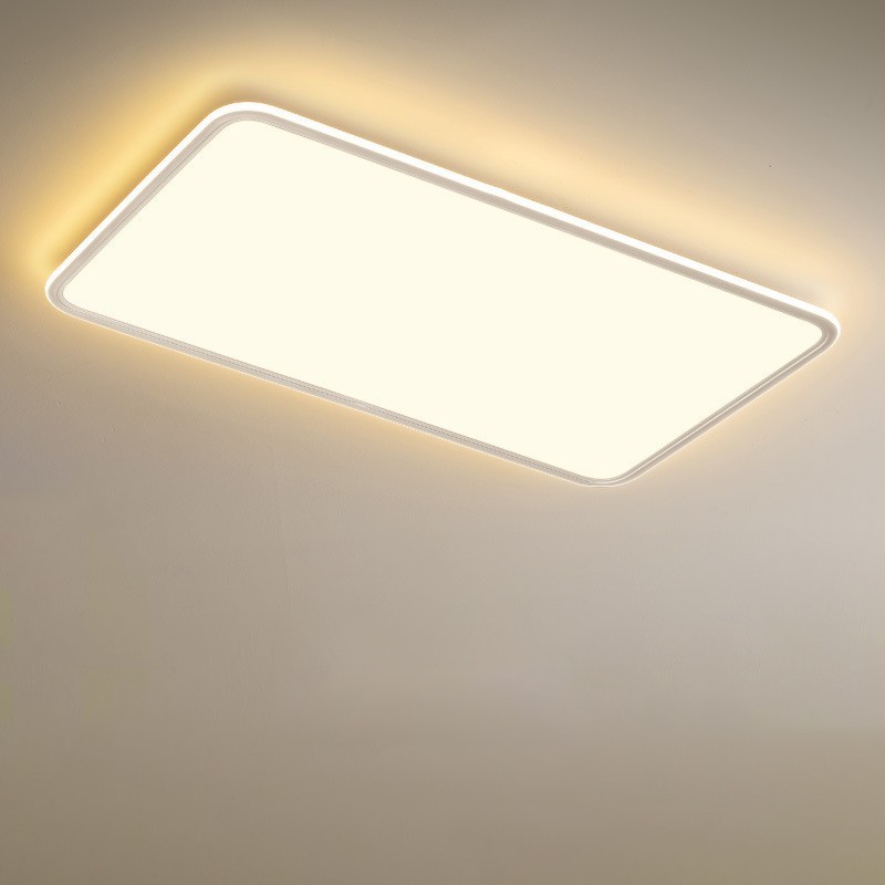 Modern Large Size Dimmable Rectangle Flush Mount Ceiling Light Indoor Lighting Fixture