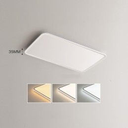 Modern Large Size Dimmable Rectangle Flush Mount Ceiling Light Indoor Lighting Fixture