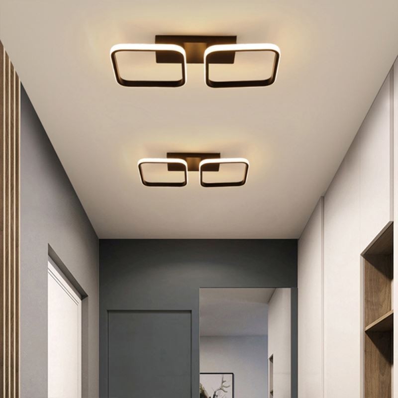 Modern Minimalist Flush Mount Acrylic Square Frame Ceiling Light