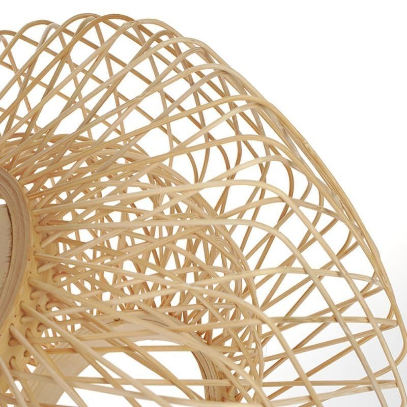 Retro Double Layer Ceiling Lamp Handwoven Bamboo Lampshade Ceiling Light