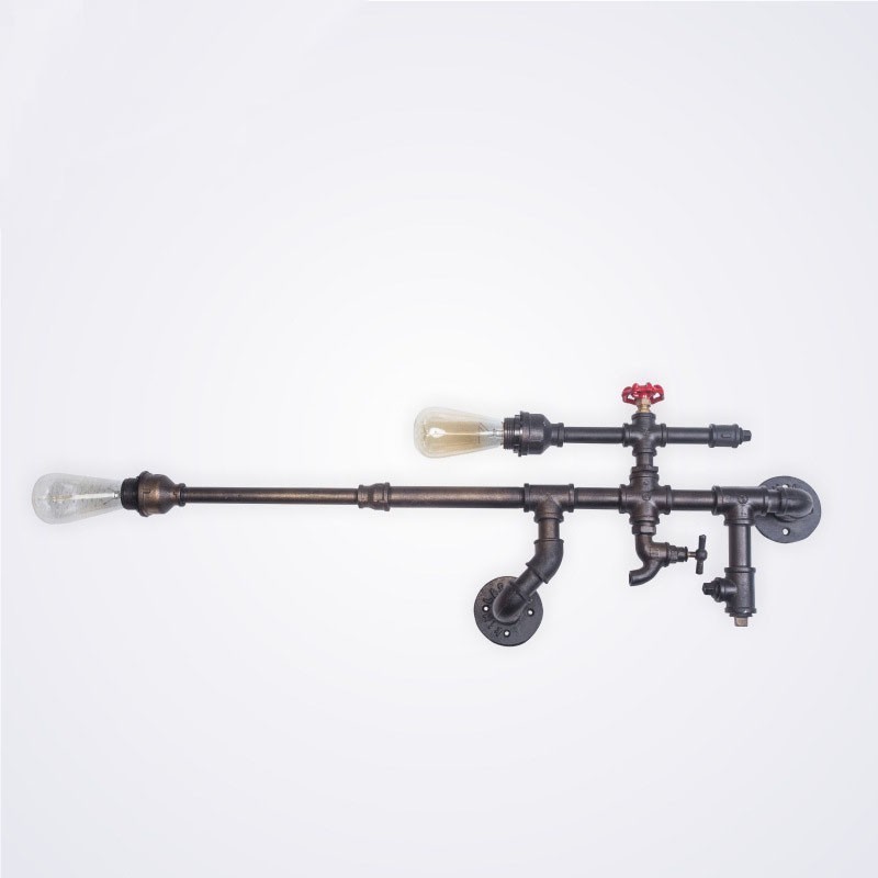 Vintage Industrial Wall Lamp Bathroom Kitchen Dinning Pipe Edison Light Luxury Dining Bar Sconces Lamparas FJ DB2 014A0