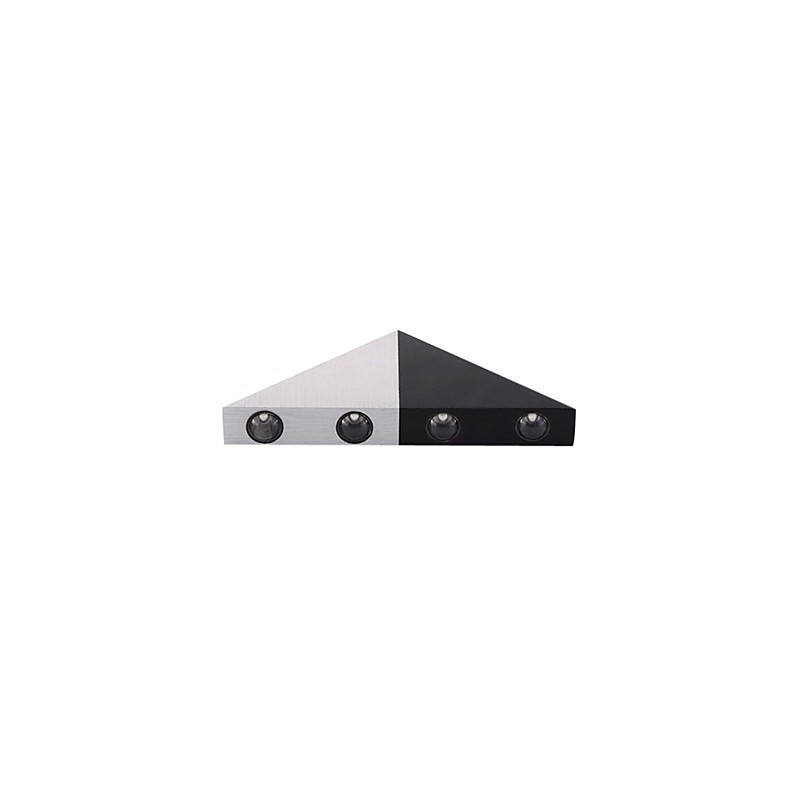 Modern Wall Light with Black and Silver Color Chic Triangle Style Design