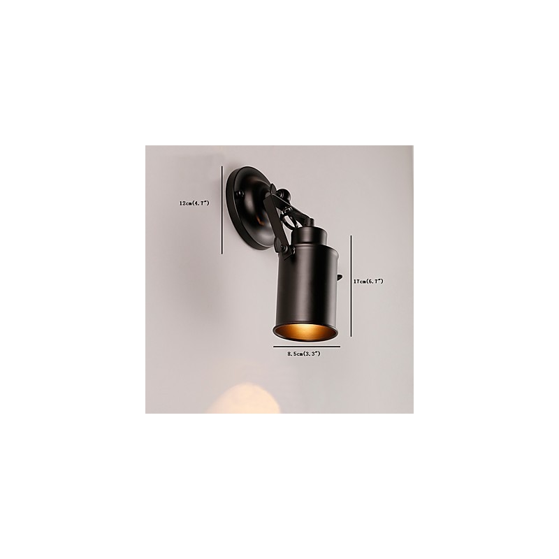 Vintage Black Metal Loft Wall Sconce Living Room Dining Room Hallway Cafe Bars Bar Wall Lamp