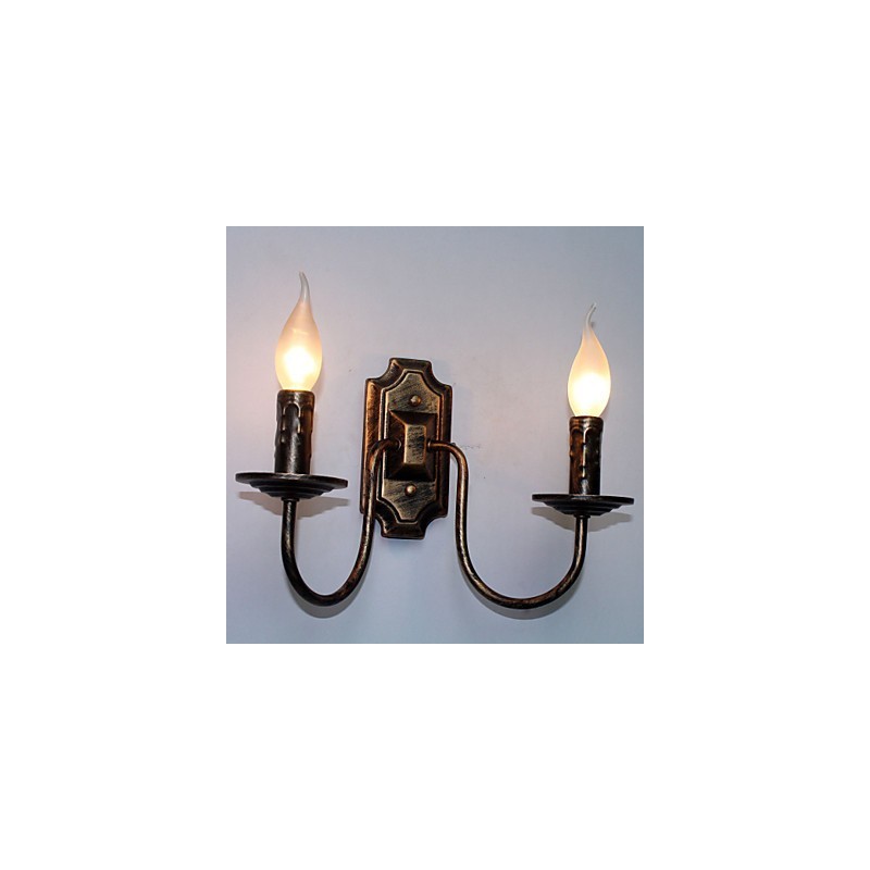 Retro Simple Wall Lamp Corridor Hallway Double Head Lamp Bedroom Living Room Wall Lamp Lighting