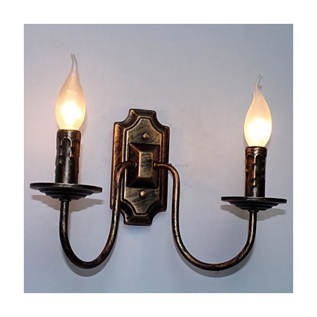 Retro Simple Wall Lamp Corridor Hallway Double Head Lamp Bedroom Living Room Wall Lamp Lighting
