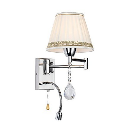 Modern Contemporary Rustic Lodge Modern Comtemporary Country Chrome Feature for Crystal Swing Arm Wall Lamp