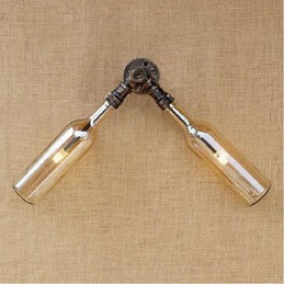Retro American Village Creative Industry Wind Designer Water Bottle Wall Lamp Wall Light Amber