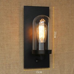 Creative modern minimalist Restaurant Bar American country aisle stairs Edison wall single head lamp glass