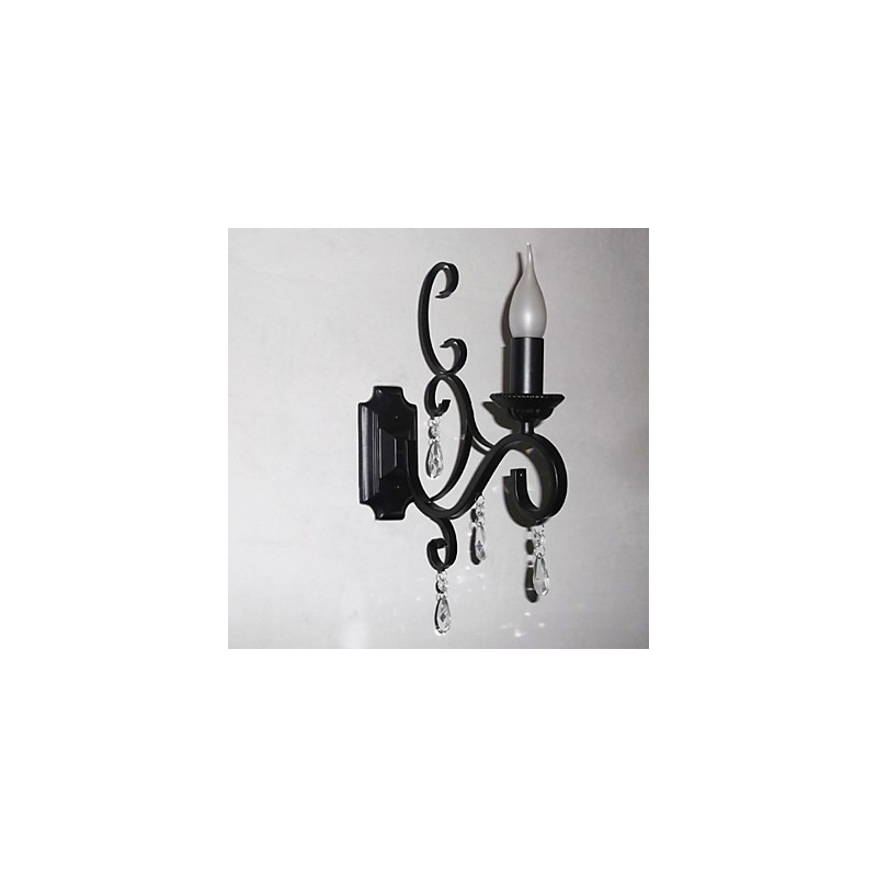 Crystal Candle Lamp Iron Creative Personality Corridor Staircase Decoration Bedside Lamp Wall Lamp