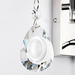 Wall Lamp for Bedroom Reading Lamp Fabric Lamp Modern Comtemporary Country Chrome Feature for Crystal Swing Arm