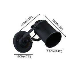 Painted Steel Wall Lamp Dumb Black American Coffee Decoration Retro Wall Light Lightsaber Lamp On Wall