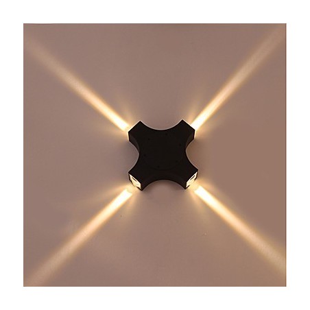 Integrated Simple Novelty Country Feature for Eye Protection Ambient Light Wall Sconces Cross Star Outdoor Waterproof Courtyard Wall Lamp